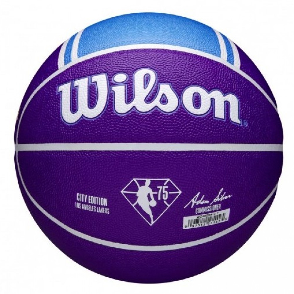 М'яч баскетбольний Wilson NBA Team City Edition Los Angeles Lakers розмір 7 композитна шкіра (WZ4003914XB7)