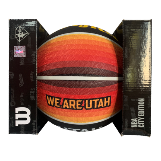М'яч баскетбольний Wilson NBA Team City Edition Collector Uta Jazz в подарунковій коробці (WZ4003929XB71)
