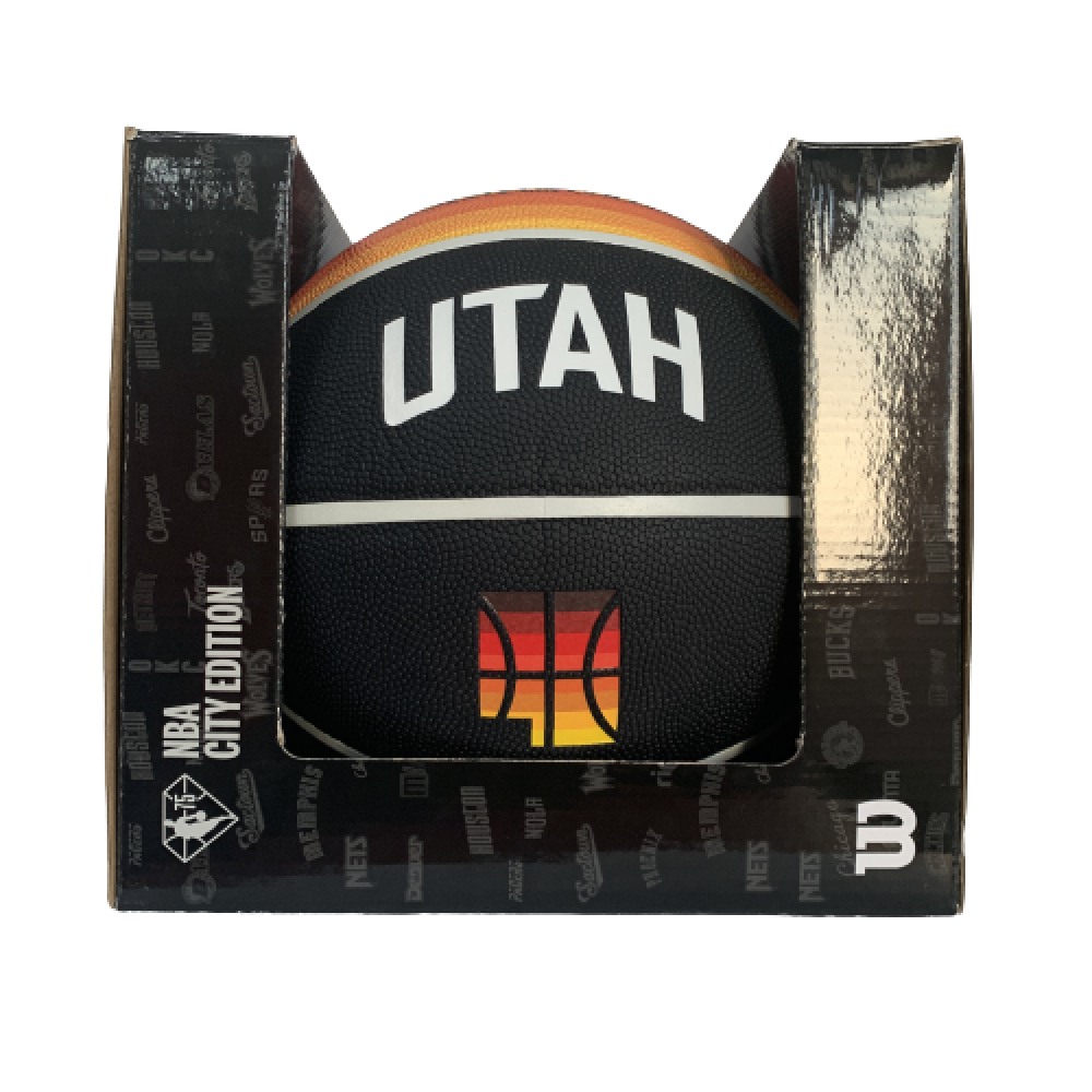М'яч баскетбольний Wilson NBA Team City Edition Collector Uta Jazz в подарунковій коробці (WZ4003929XB71)