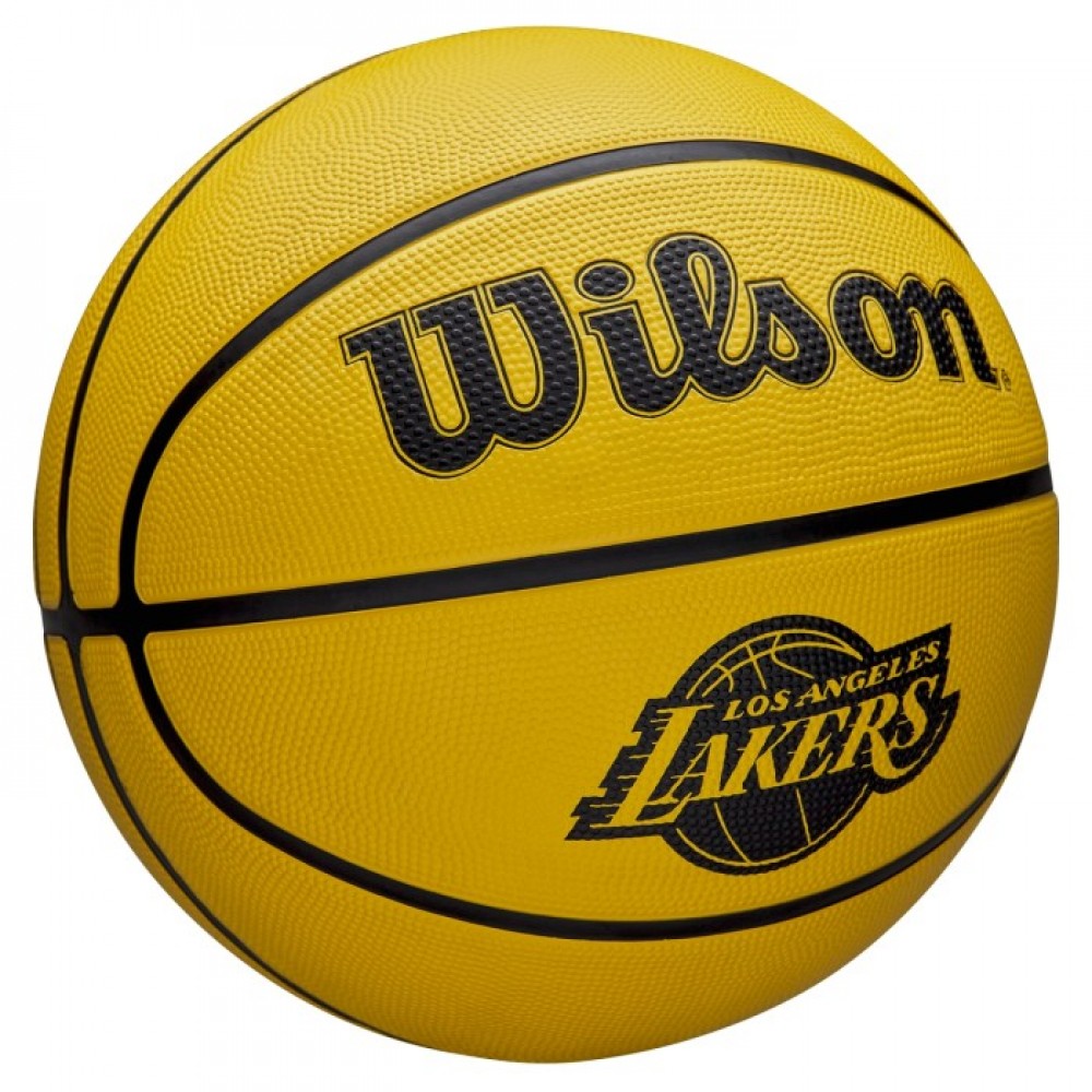Баскетбольний м’яч Wilson NBA Los Angeles Lakers Outdoor р.7 гумовий (WZ4025414XB) — оригінал