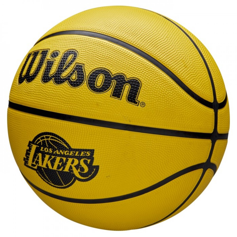Баскетбольний м’яч Wilson NBA Los Angeles Lakers Outdoor р.7 гумовий (WZ4025414XB) — оригінал