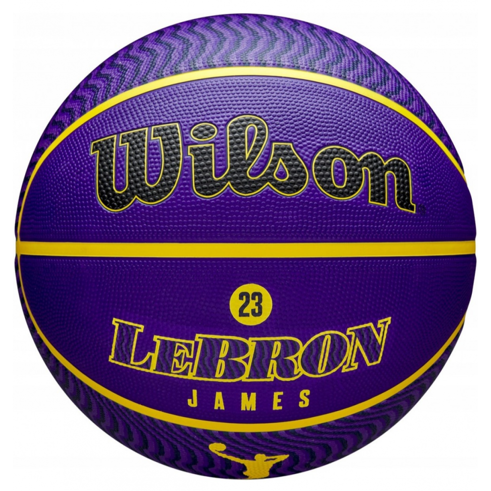 Баскетбольний м'яч Wilson NBA Player Icon Lebron James Outdoor розмір 7 гумовий оригінал (WZ4027601XB)