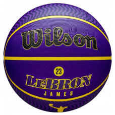 Баскетбольний м'яч Wilson NBA Player Icon Lebron James Outdoor розмір 7 гумовий оригінал (WZ4027601XB)