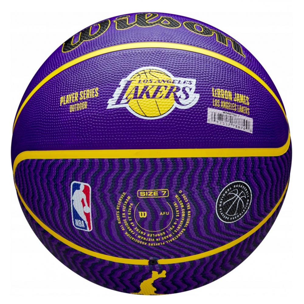 Баскетбольний м'яч Wilson NBA Player Icon Lebron James Outdoor розмір 7 гумовий оригінал (WZ4027601XB)