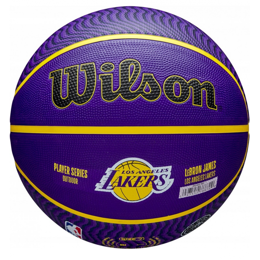 Баскетбольний м'яч Wilson NBA Player Icon Lebron James Outdoor розмір 7 гумовий оригінал (WZ4027601XB)