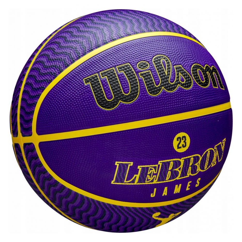 Баскетбольний м'яч Wilson NBA Player Icon Lebron James Outdoor розмір 7 гумовий оригінал (WZ4027601XB)