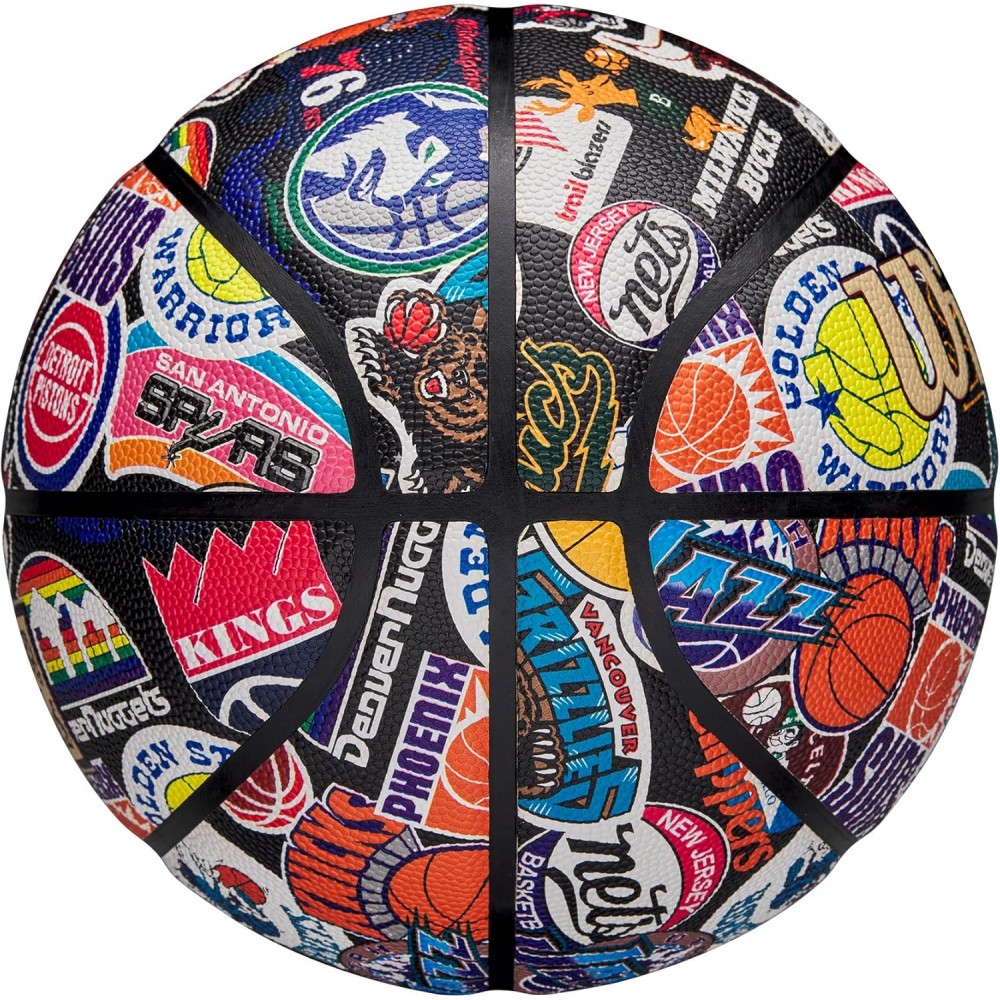 Баскетбольний м'яч Wilson NBA All Team Retro Basketball розмір 7 композитна шкіра оригінал (WZ4028501XB7)