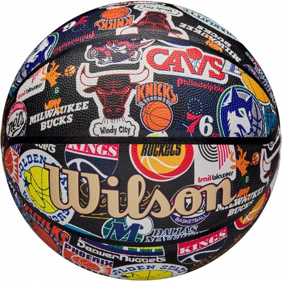 Баскетбольний м'яч Wilson NBA All Team Retro Basketball розмір 7 композитна шкіра оригінал (WZ4028501XB7) Баскетбольний м'яч Wilson NBA All Team Retro Basketball розмір 7 композитна шкіра оригінал (WZ4028501XB7)