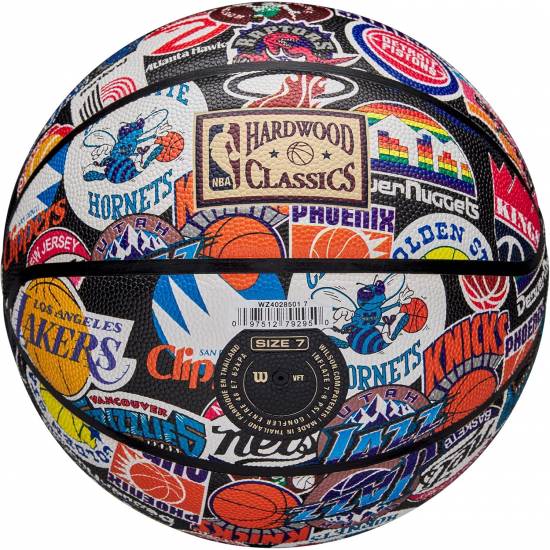 Баскетбольний м'яч Wilson NBA All Team Retro Basketball розмір 7 композитна шкіра оригінал (WZ4028501XB7) Баскетбольний м'яч Wilson NBA All Team Retro Basketball розмір 7 композитна шкіра оригінал (WZ4028501XB7)