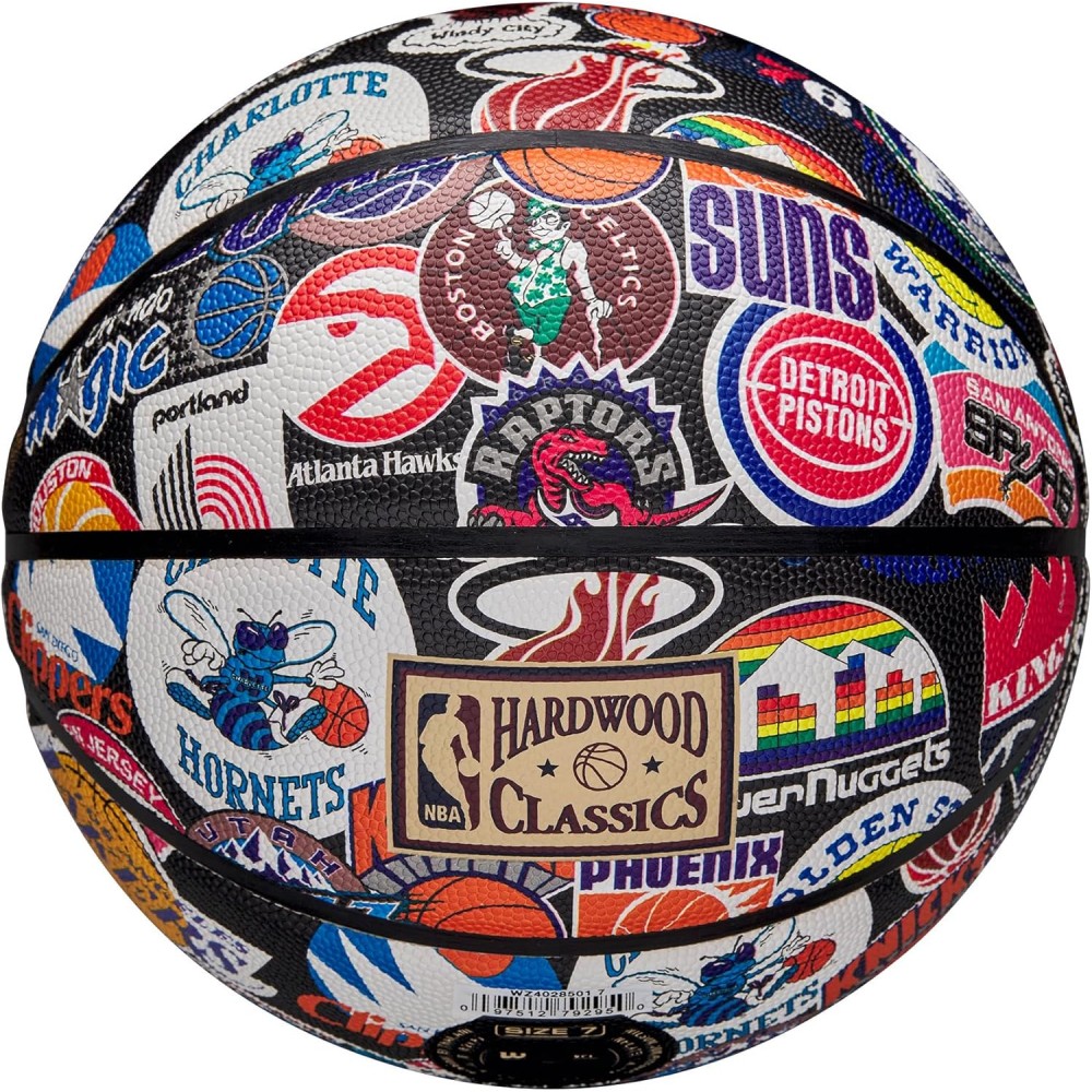 Баскетбольний м'яч Wilson NBA All Team Retro Basketball розмір 7 композитна шкіра оригінал (WZ4028501XB7)