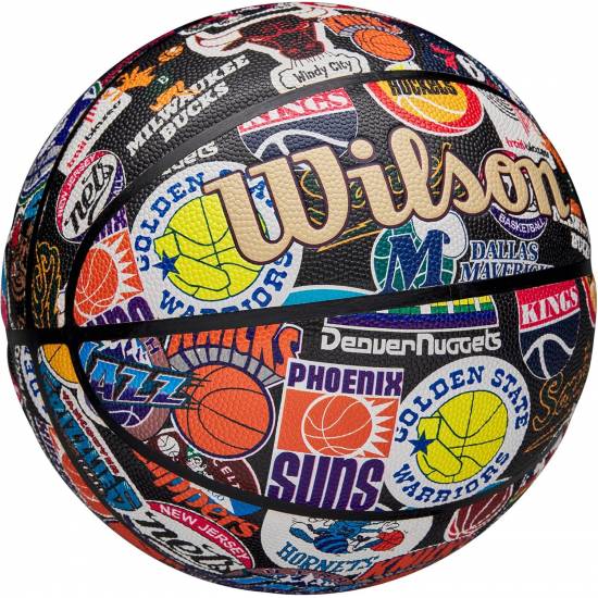 Баскетбольний м'яч Wilson NBA All Team Retro Basketball розмір 7 композитна шкіра оригінал (WZ4028501XB7) Баскетбольний м'яч Wilson NBA All Team Retro Basketball розмір 7 композитна шкіра оригінал (WZ4028501XB7)