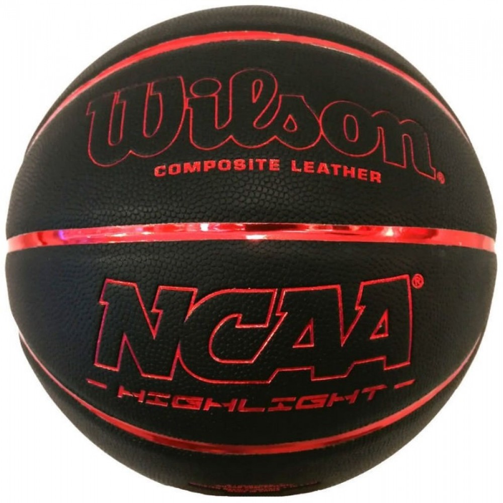 Баскетбольний м'яч Wilson NCAA HIGHLIGHT розмір 7 червоно-чорний (WTB067525XD7)