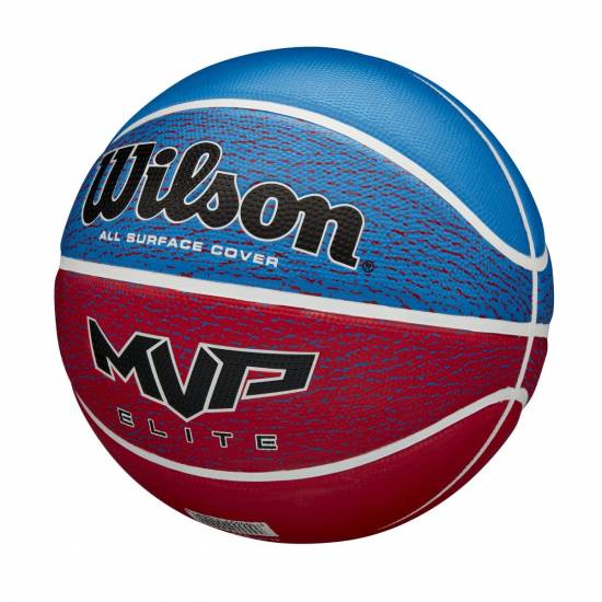 Баскетбольний м'яч Wilson MVP Elite розмір 5, 7 гумовий червоно-синій (WTB1462XB07)
