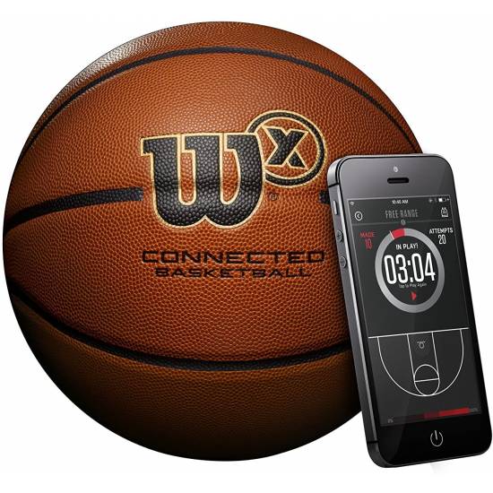 "Розумний" м'яч баскетбольний Wilson WX 295 Connected Basketball розмір 7 композитна шкіра (WTB0300ID) 