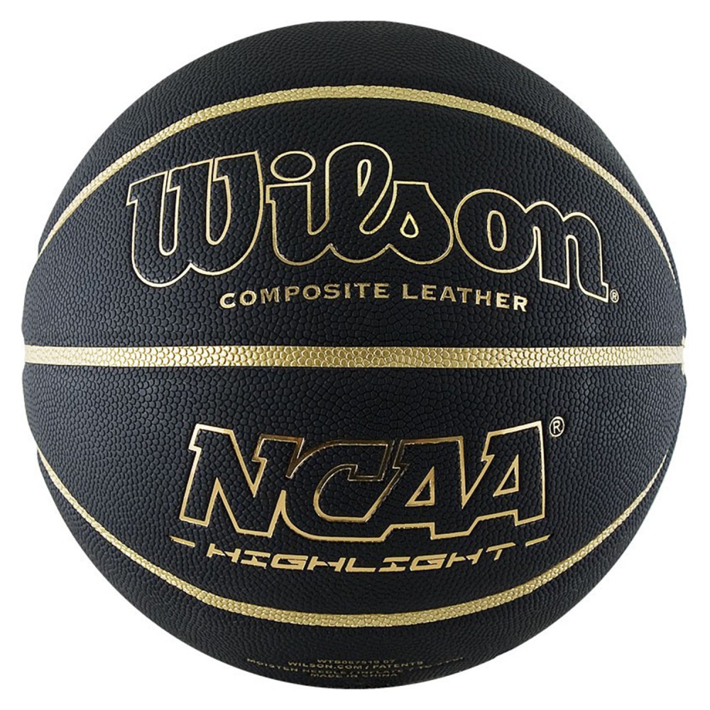 М'яч баскетбольний Wilson NCAA Hightlight розмір 7 композитна шкіра чорний (WTB067519XB07)
