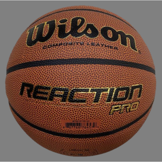 Баскетбольний м'яч Wilson Reaction Pro розмір 5, 6, 7 композитна шкіра коричневий (WTB10137XB07)