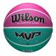 М'яч баскетбольний Wilson MVP Elite розмір 6 гумовий для вулиці-зали рожевий-св.блакитний (WTB1463XB06)
