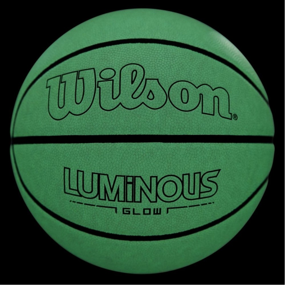 Світиться в темряві м'яч баскетбольний Wilson Luminous Glow Basketball розмір 7 композитна шкіра (WTB2028ID07)