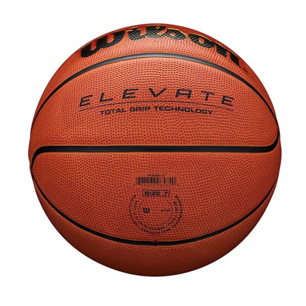  Баскетбольний м'яч Wilson Target Elevate розмір 7 коричневий для гри на вулиці - в залі (WTB2901XB07)