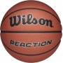 Баскетбольний м'яч Wilson Reaction Plus композитна шкіра коричневий для гри на вулиці-в залі (WZ2026701XB)