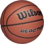 Баскетбольний м'яч Wilson Reaction Plus композитна шкіра коричневий для гри на вулиці-в залі (WZ2026701XB)