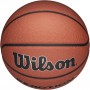 Баскетбольний м'яч Wilson Reaction Plus композитна шкіра коричневий для гри на вулиці-в залі (WZ2026701XB)