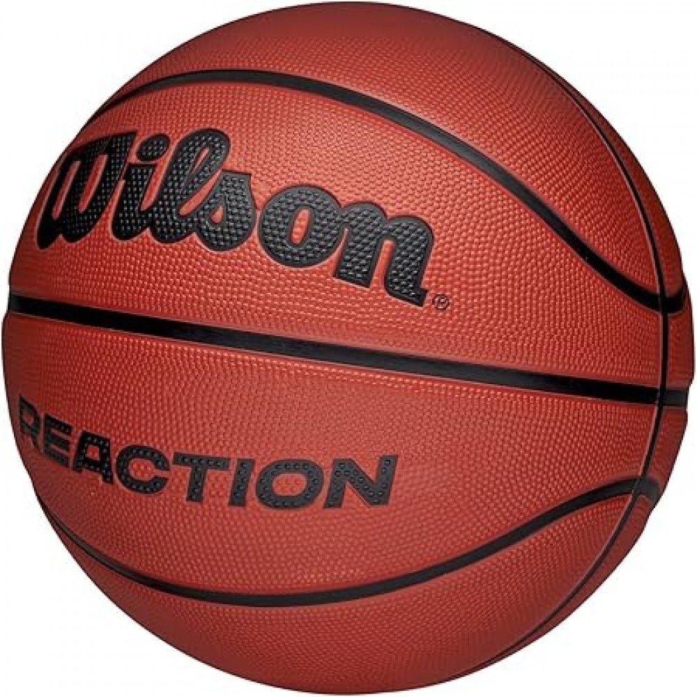 Баскетбольний м'яч Wilson Reaction гумовий для гри на вулиці-в залі (WZ3022601XB)