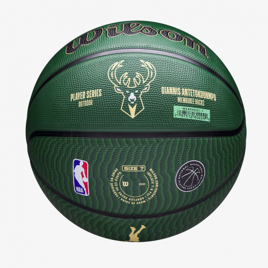 М'яч баскетбольний Wilson NBA Player Icon Giannis Antetokounmpo Outdoor розмір 7 гумовий (WZ4006201XB)