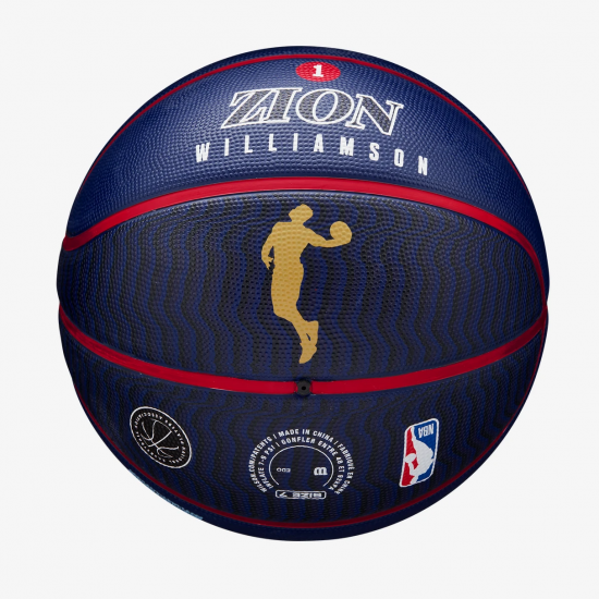 М'яч баскетбольний Wilson NBA Player Icon Zion Williamson Outdoor розмір 7 гумовий (WZ4008601XB)