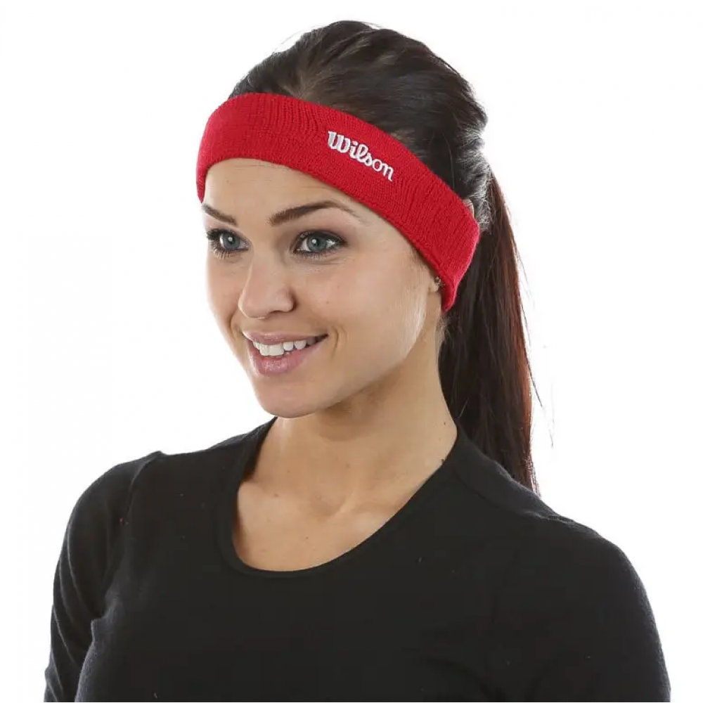 Пов'язка спортивна на голову Wilson Headband для фітнесу та спорту білий (WR5600110)