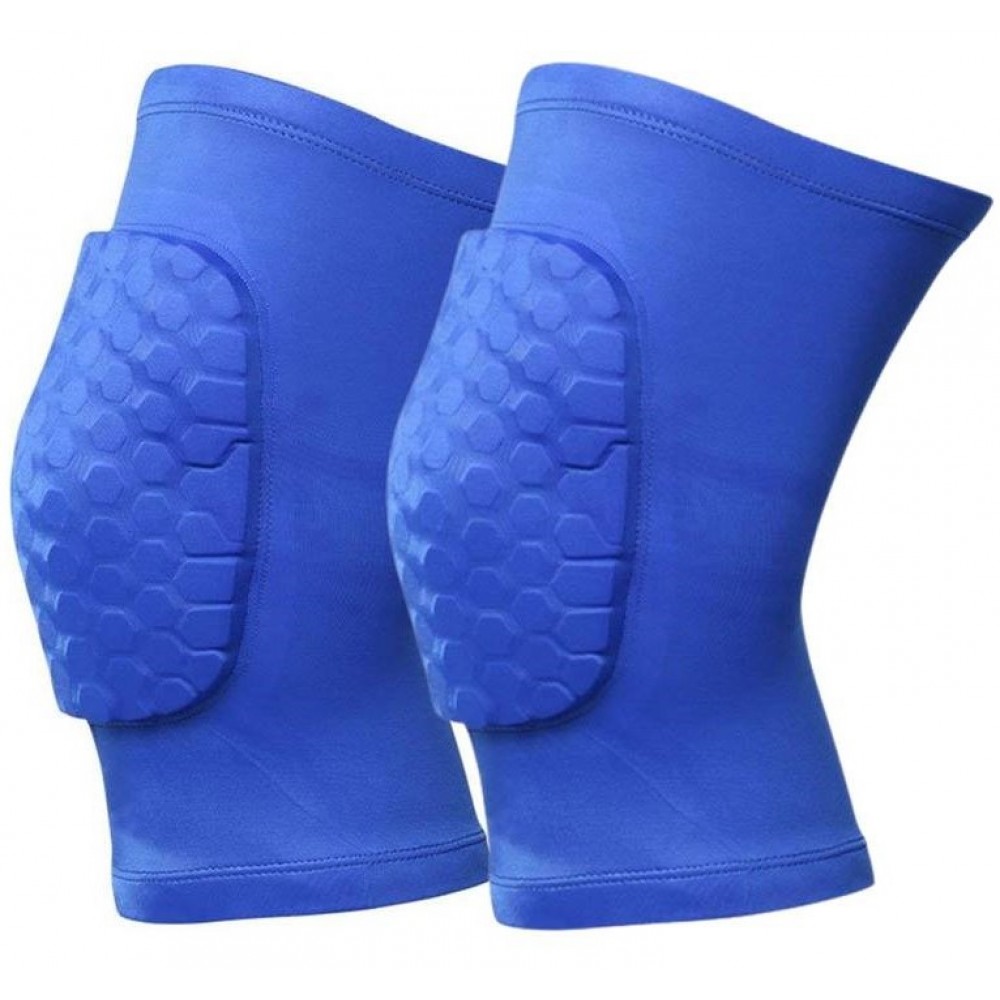 Наколінники баскетбольні 2 шт. Hex Knee Pads S-M-L спандекс-нейлон синій (3066)