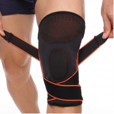 Наколінник-бандаж Knee Brace з силіконовим кільцем, ременем та спіральними ребрами жорсткості (718CA)