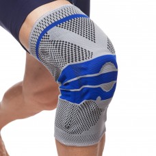 Наколінник-бандаж Knee Brace 1 шт із силіконовим кільцем, еластичними ребрами жорсткості (9065)