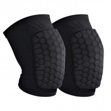 Наколінники баскетбольні 2 шт. Hex Knee Pads Pro S-M-L спандекс-нейлон чорний (BC-0528)