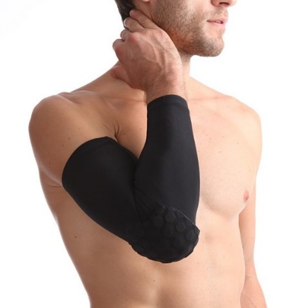Налокотники баскетбольні 2 шт. Elbow Pads р-р S, M, L, XL, чорні (BC-5666)