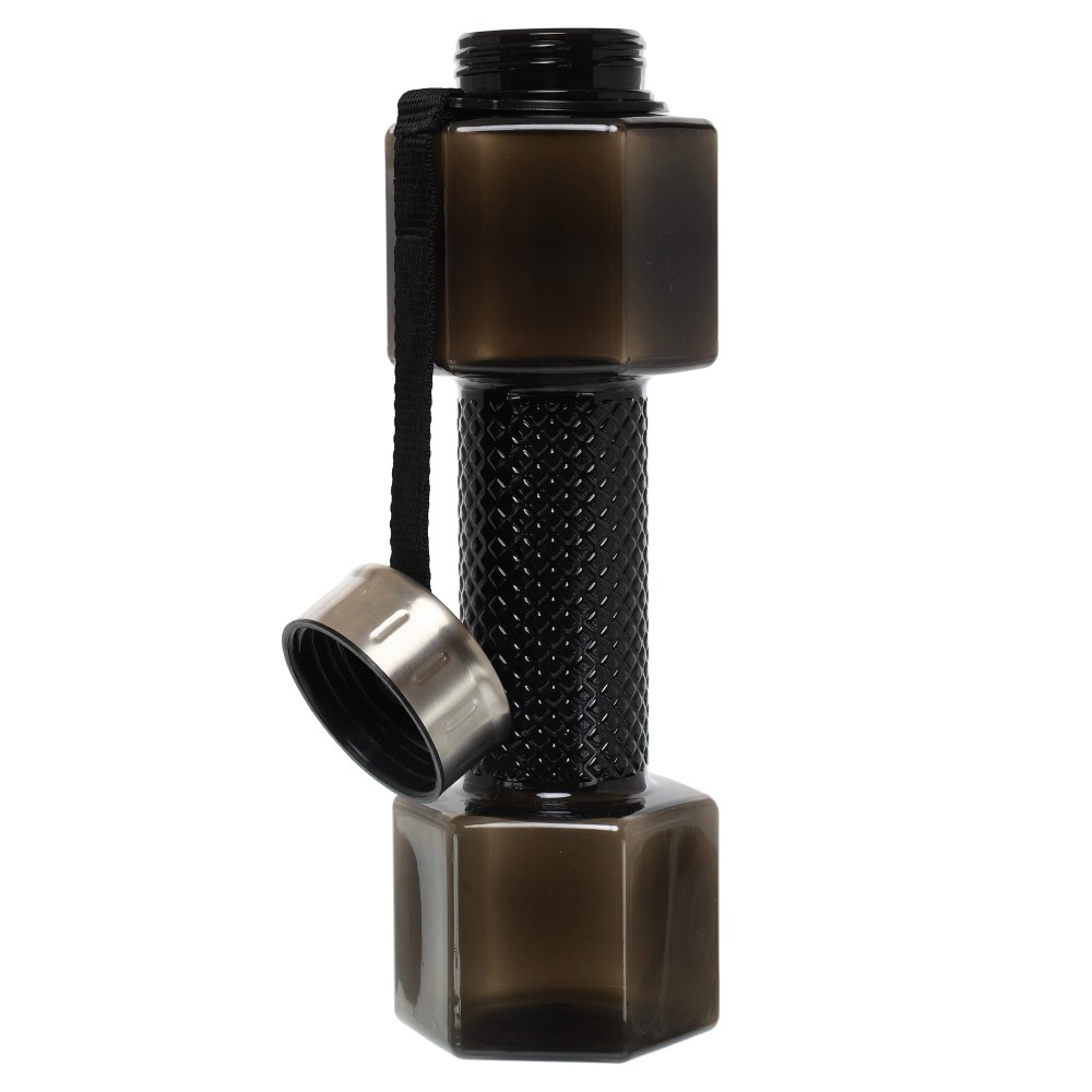Пляшка для води Water Bottle у вигляді гантелі 760 мл чорний (FI-7153)