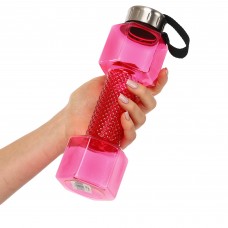 Пляшка для води Water Bottle у вигляді гантелі 760 мл рожевий (FI-7153)