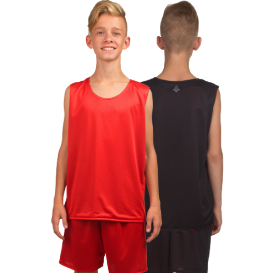 Форма баскетбольна дитяча BasketBall Uniform двостороння червоно-чорна (LD-8300T)