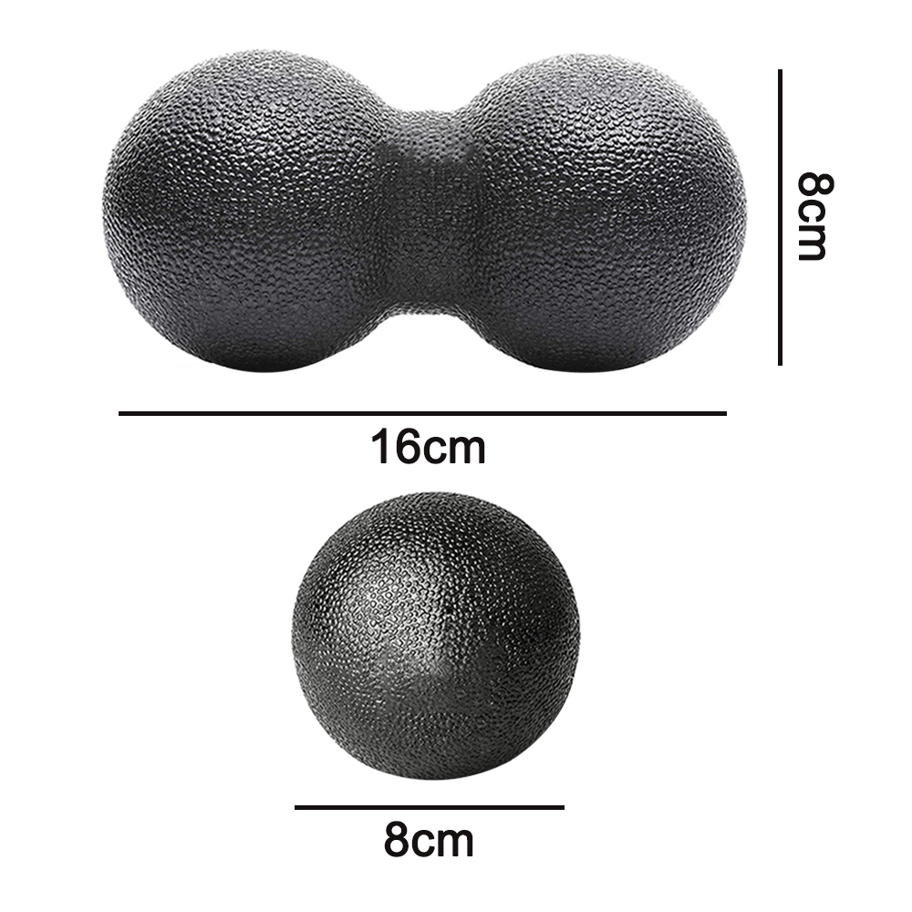 Набір масажний Massage Set м'ячі Ball 8 см, Duoball 8х17 см, ролл Spaine Roller 33х13 см (MS-0857-4-B-6664-1551)