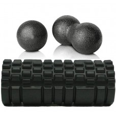 Набір масажний Massage Set м'ячі Ball 8 см, Duoball 8х17 см, ролл Combi Roller 33х13 см (MS-0857-B-6664-1551)