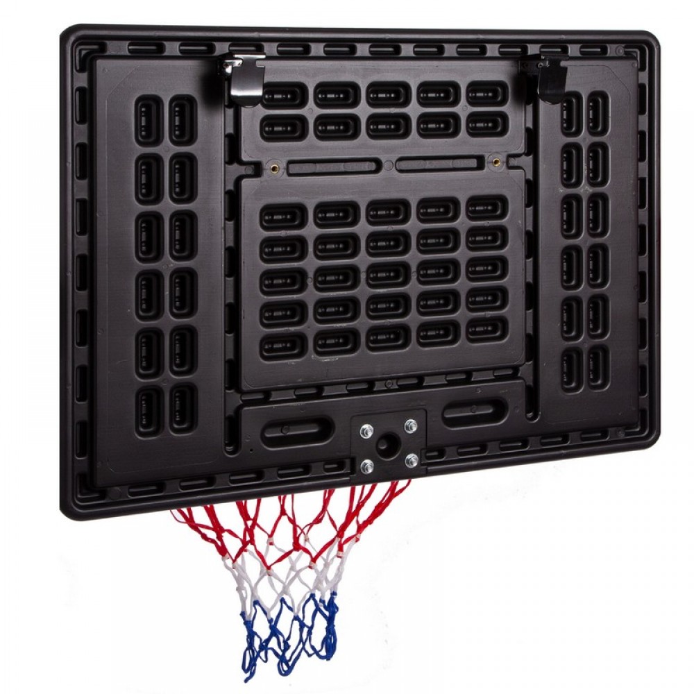 Щит баскетбольний ігровий Basketball Hoop 80х58 см з кільцем 38 см і сіткою (S009F)