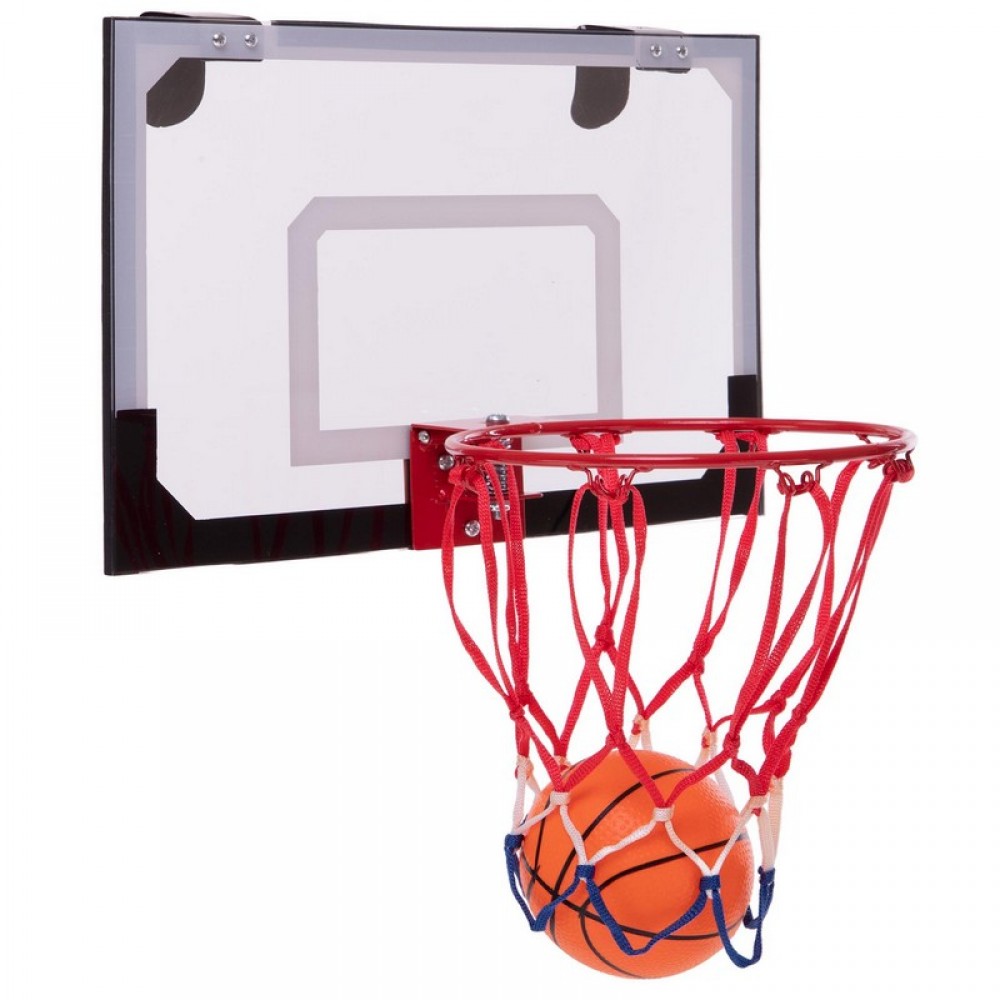 Міні-щит баскетбольний Basketball MiniHoop 45х30 см з кільцем 22 см і сіткою (S011)