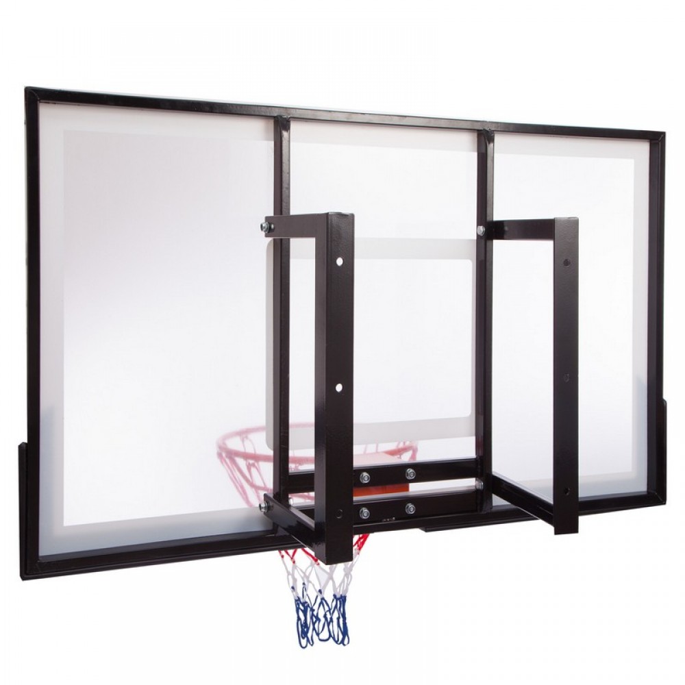 Щит баскетбольний ігровий Basketball Hoop 136х80 см з кільцем 45 см і сіткою (S027B)