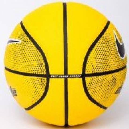 Мяч баскетбольный резиновый для игры на улице и в зале Nike Dominate размер 7, цвет - желтый