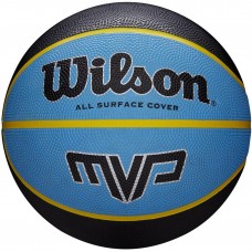 М'яч баскетбольний Wilson MVP розмір 5, 6, 7 чорно-синій для гри на вулиці-залі (WTB9019XB07)