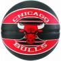М'яч баскетбольний гумовий для вулиці Spalding NBA Team Chicago Bulls розмір 7, червоний-чорний