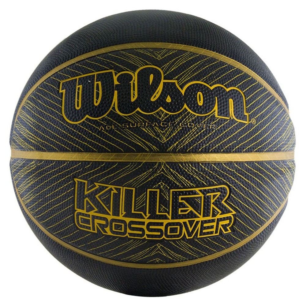 М'яч баскетбольний гумовий для гри на вулиці-залі Wilson Killer Crossover розмір 7, колір - чорний