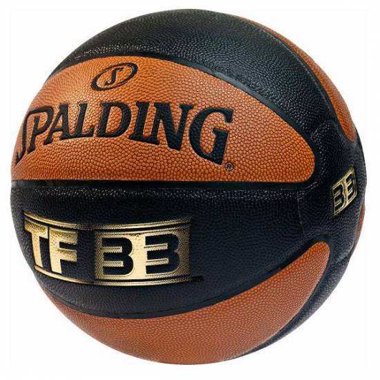 Официальный баскетбольный мяч для стритбола 3х3 Spalding TF-33, композитная кожа, размер 6,черный-коричневый