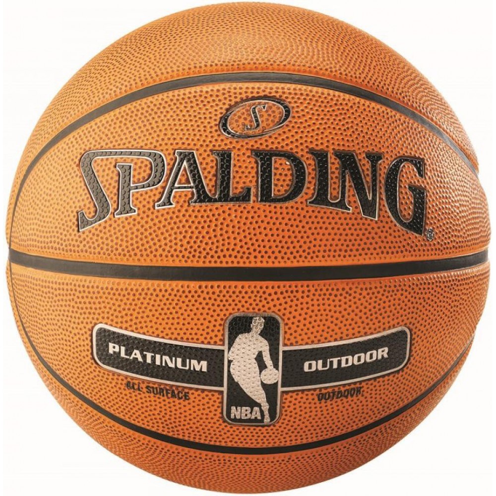 Баскетбольний м'яч Spalding NBA Platinum Outdoor розмір 7 гумовий для вулиці-залу