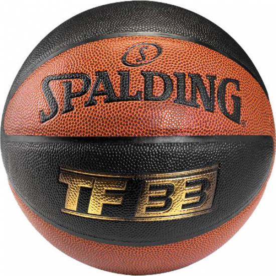 Официальный баскетбольный мяч для стритбола 3х3 Spalding TF-33, композитная кожа, размер 6,черный-коричневый